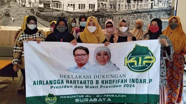 Komunitas Ibu-ibu Pengajian di Surabaya Dorong Airlangga Berpasangan Khofifah di Pilpres 2024